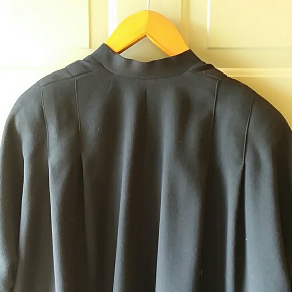 Black Wool Cape Wrap - Picture 5 of 8